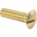 Bsc Preferred Brass Slotted Oval Head Screws 6-32 Thread Size 1/2 Long, 100PK 91700A148